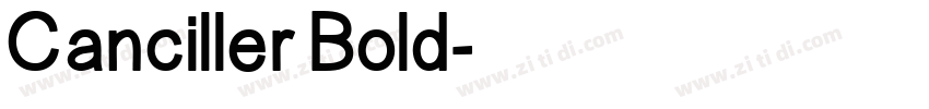 Canciller Bold字体转换